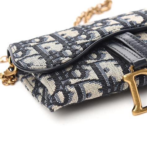 saddle nano pouch blue dior|Christian Dior Oblique Nano Saddle Chain Pouch .